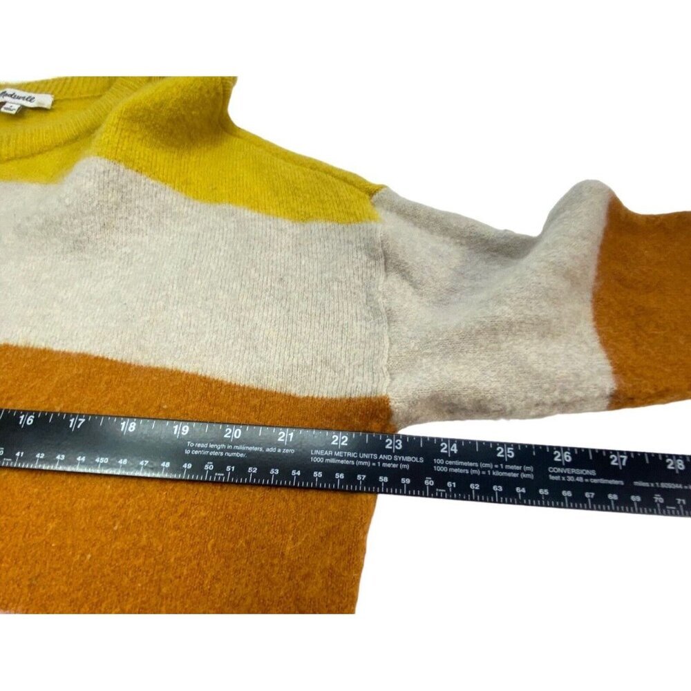 MADEWELL Women Crofton Sweater Sz S Multicolor Striped Pullover Wool 68-11 - Picture 7 of 12